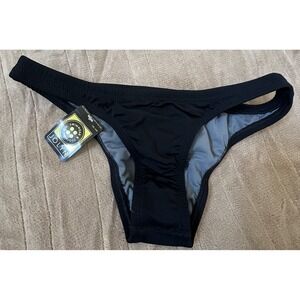 Jolyn Clothing Bikini Bottoms Only Brazil Cut Medium Black New with tags